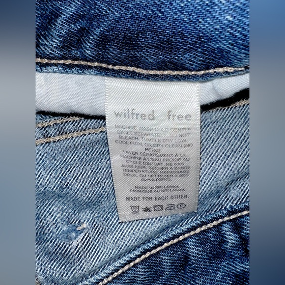 Wilfred Free Blue Straight Jeans Classic Denim Size 4 - Picture 6 of 8